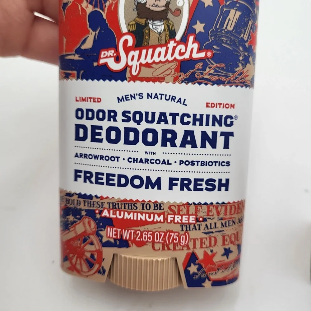 Set of 2 Dr. Squatch Freedom Fresh Mens Natural Aluminum Free Deodorant 2.65oz